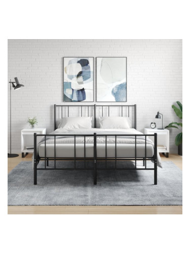 Sonata H Нощни шкафчета, 2 бр, бели, 40x35x50 см, инженерно дърво