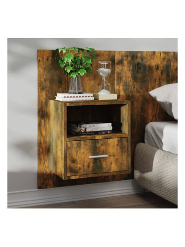 Sonata H Нощно шкафче за стенен монтаж, опушен дъб