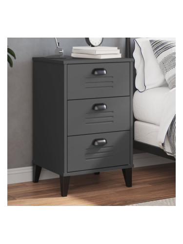 Sonata H Нощно шкафче VIKEN, антрацитно сиво, инженерно дърво