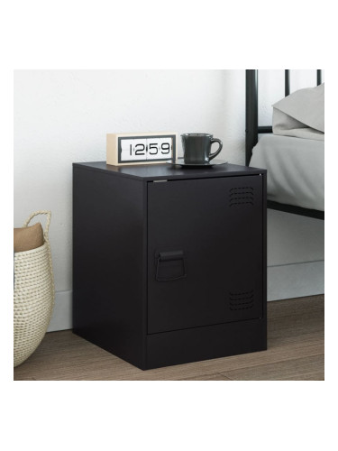 Sonata H Нощно шкафче, черно, 34,5x39x44 см, стомана