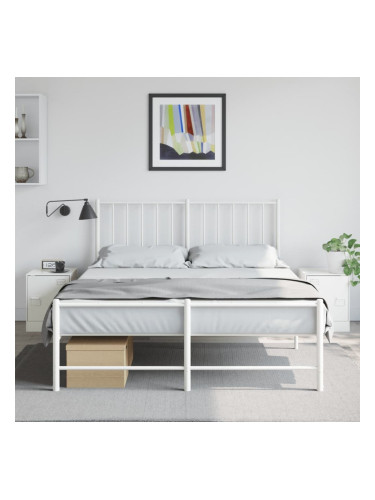 Sonata H Нощни шкафчета, 2 бр, бели, 34,5x39х44 см, стомана