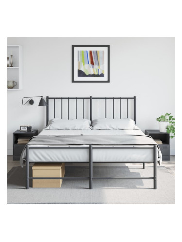 Sonata H Нощни шкафчета, 2 бр, антрацит, 34,5x39х44 см, стомана