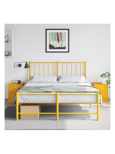 Sonata H Нощни шкафчета, 2 бр, жълти, 34,5x39х44 см, стомана