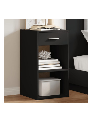 Sonata H Нощни шкафчета 2 бр черни 35x34x65 см инженерно дърво