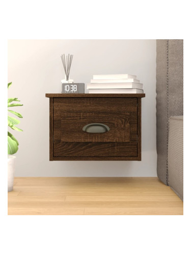 Sonata H Нощно шкафче за стенен монтаж, кафяв дъб, 41,5x36x28 см