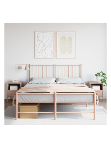 Sonata H Нощни шкафчета, 2 бр, розови, 36x39x50,5 см, стомана