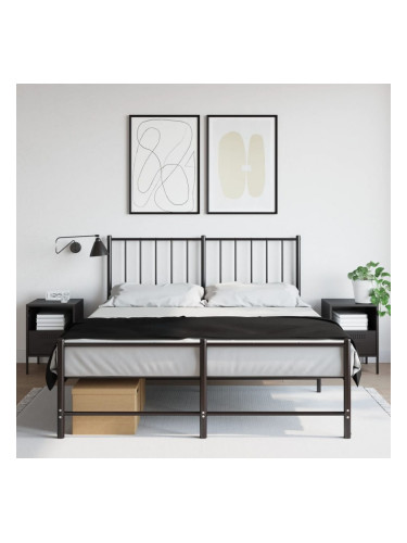 Sonata H Нощно шкафче 2 бр черно 36x39x50,5 см стомана