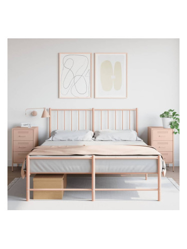 Sonata H Нощни шкафчета, 2 бр, розово, 36x39x68 см, стомана