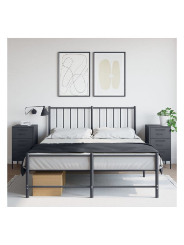 Sonata H Нощни шкафчета, 2 бр, антрацит, 36x39x68 см, стомана