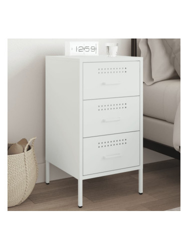 Sonata H Нощно шкафче, бяло, 36x39x68 см, стомана