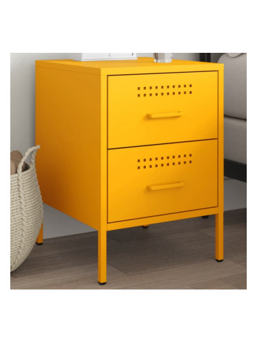 Sonata H Нощно шкафче, горчица жълто, 36x39x50,5 см, стомана