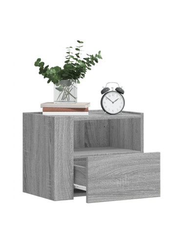 Sonata H Нощни шкафчета за стенен монтаж, 2 бр, сив сонома, 45x30x35 см