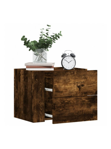 Sonata H Нощни шкафчета за стенен монтаж, 2 бр, опушен дъб, 45x30x35 см