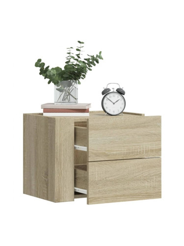 Sonata H Нощно шкафче за стенен монтаж, сонома дъб, 45x30x35 см