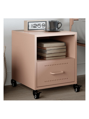 Sonata H Нощно шкафче, розово, 36x39x43,5 см, стомана