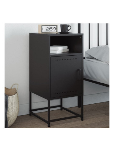 Sonata H Нощно шкафче, черно, 36x39x78 см, стомана