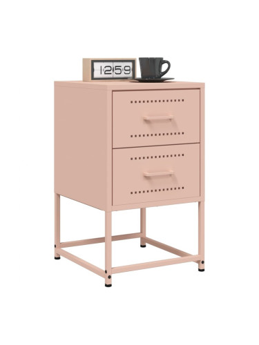 Sonata H Нощни шкафчета 2 бр розов 36x39x60,5 см стомана