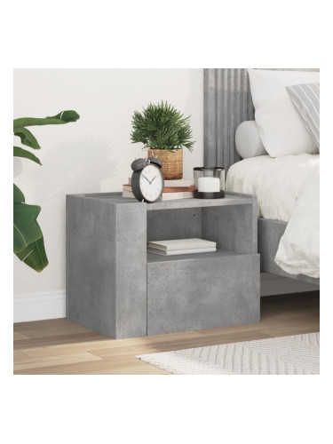Sonata H Нощно шкафче за стенен монтаж, бетонно сив, 45x30x35 см