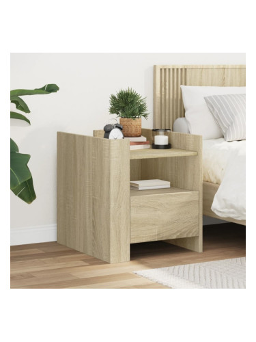 Sonata H Нощно шкафче, сонома дъб, 45x50x50 см, инженерно дърво