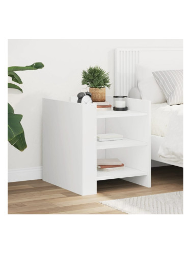 Sonata H Нощно шкафче, бяло, 45x50x50 см, инженерно дърво