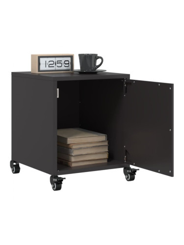 Sonata H Нощни шкафчета, 2 бр, черни, 36x39x43,5 см, стомана