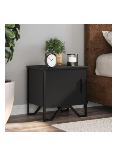 Sonata H Нощно шкафче, черно, 40x30x40 см, инженерно дърво