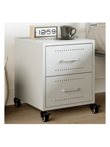 Sonata H Нощно шкафче, бял, 36x39x43,5 см, стомана