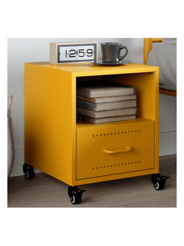 Sonata H Нощно шкафче, горчица жълто, 36x39x43,5 см, стомана