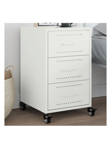 Sonata H Нощно шкафче, бяло, 36x39x59 см, стомана