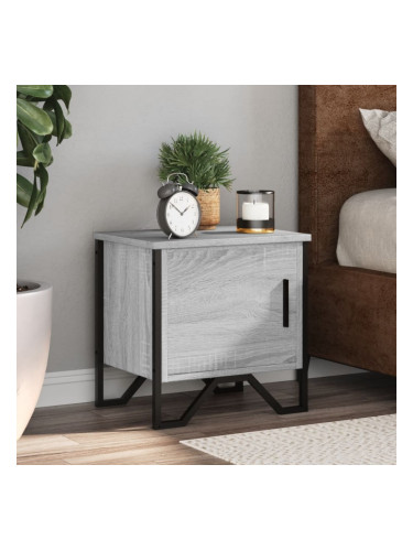 Sonata H Нощни шкафчета, 2 бр, сив сонома, 40x30x40 см, инженерно дърво