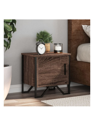 Sonata H Нощни шкафчета, 2 бр, кафяв дъб, 40x30x40 см, инженерно дърво