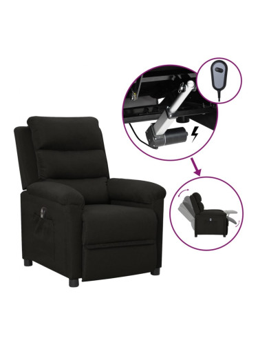 Sonata H Електрически стол реклайнер, черен, текстил