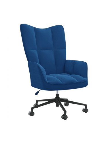 Sonata H Релакс стол, син, кадифе