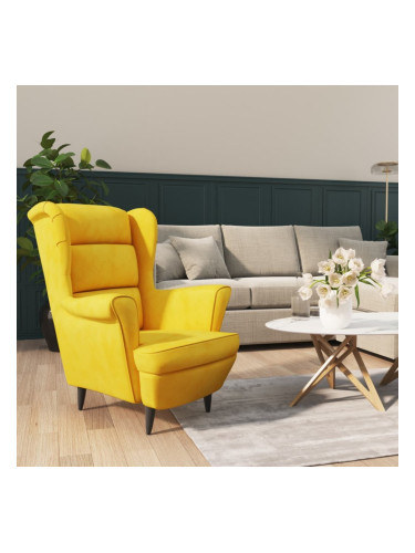 Sonata H Фотьойл, горчица, кадифе