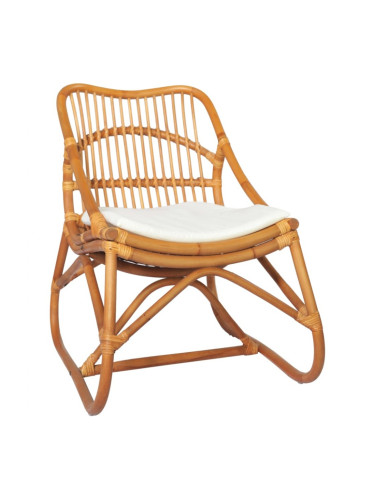 Sonata H Ратанов стол, светлокафяв, лен