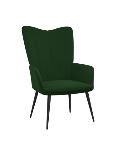 Sonata H Релаксиращ стол, тъмнозелен, кадифе