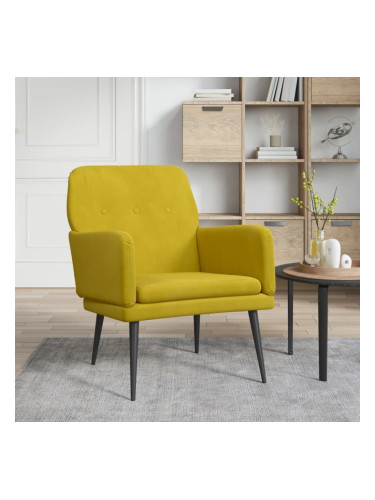 Sonata H Кресло, жълто, 62x79x79 см, кадифе