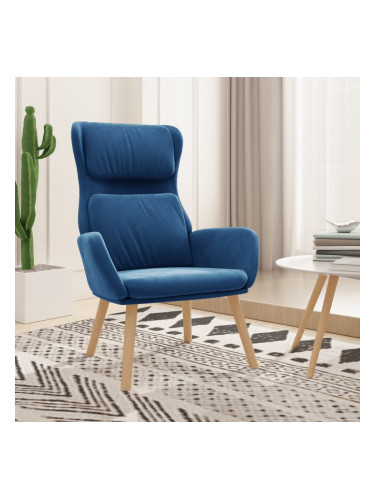 Sonata H Релакс стол, син, кадифе