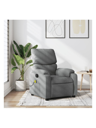 Sonata H Масажен реклайнер стол, светлосив, текстил