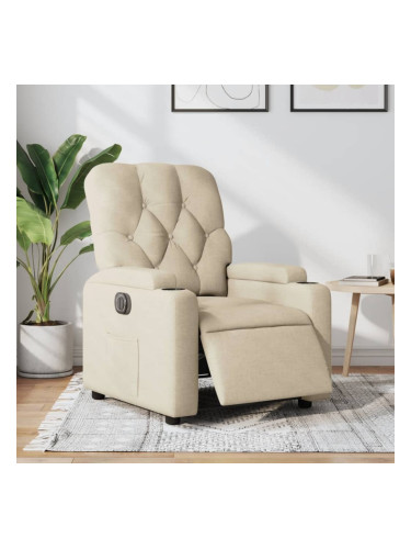 Sonata H Електрически стол реклайнер , кремав, текстил