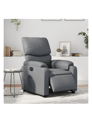 Sonata H Електрически реклайнер стол, сив, изкуствена кожа