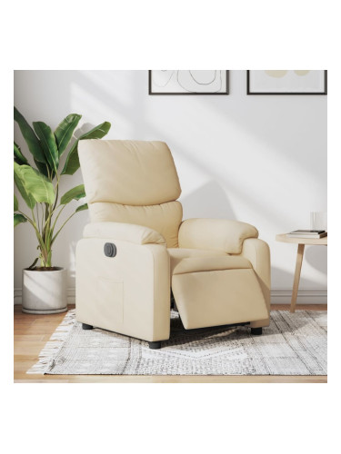 Sonata H Електрически стол реклайнер , кремав, текстил