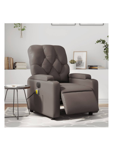 Sonata H Електрически масажен реклайнер стол, кафяв, изкуствена кожа