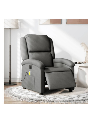 Sonata H Електрически масажен реклайнер стол, тъмносив, текстил