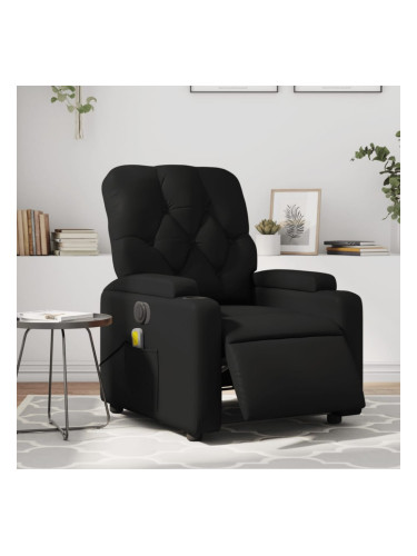 Sonata H Електрически масажен реклайнер стол, черен, изкуствена кожа