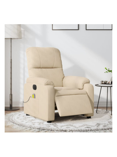 Sonata H Електрически масажен наклоняем стол кремав микрофибърен текстил