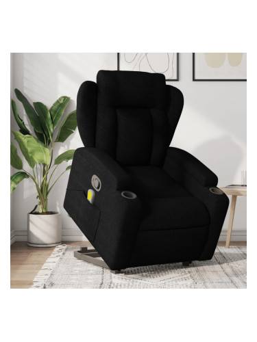 Sonata H Масажен изправящ стол реклайнер, черен, текстил