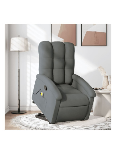 Sonata H Изправящ масажен реклайнер стол,тъмносив, текстил