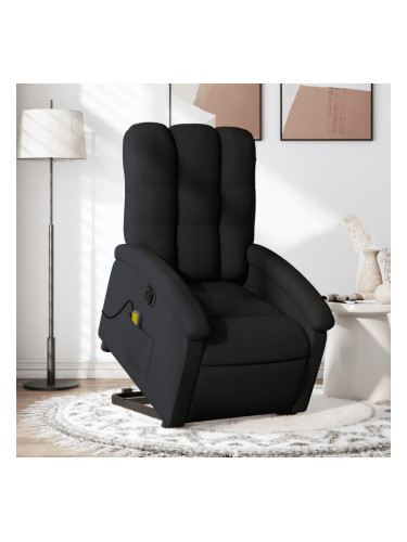 Sonata H Електрически изправящ масажен реклайнер стол черен текстил