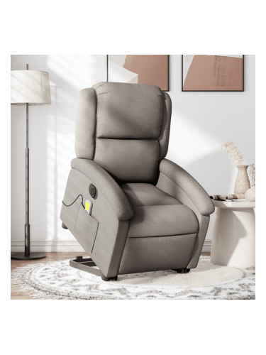 Sonata H Електрически изправящ масажен реклайнер стол таупе текстил